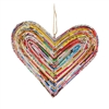 Recycled Magazine Heart Ornament