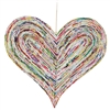 Recycled Magazine Heart Ornament