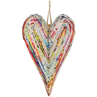 Recycled Magazine Heart Ornament