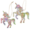 Recycled Magazine Unicorn Ornament