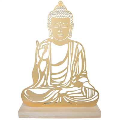 Gold Buddha Laser Cut Figure