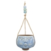 Maya Girl Hanging Planter Ceramic Blue