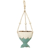 Mermaid Tail  Hanging Planter Pot Ceramic