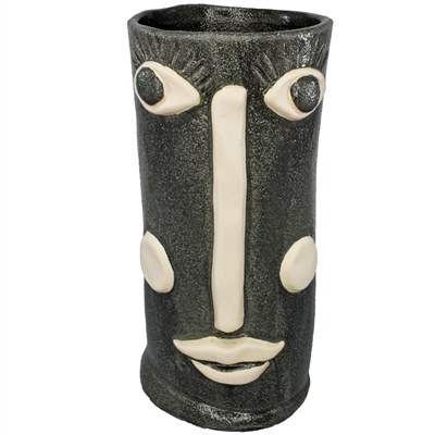 Why The Long Face Vase, Ceramic  Wht