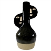 Caprice Face Vase Black Ceramic