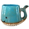 Winnie the Whale Ceramic Mug Teal