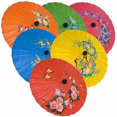 Solid Color & Flowers Parasols