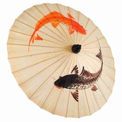 Koi Natural Paper Parasol