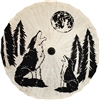 Wolf & Moon Paper Parasol