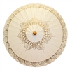 Gold Tibetan Flame Antique White Canvas Parasol