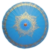 Gold Tibetan Flame Blue Parasol Canvas