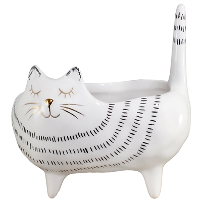 Pampered Cat Planter Pot