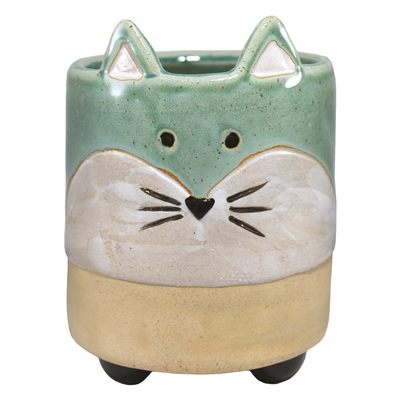 Sage Fox Planter Pot